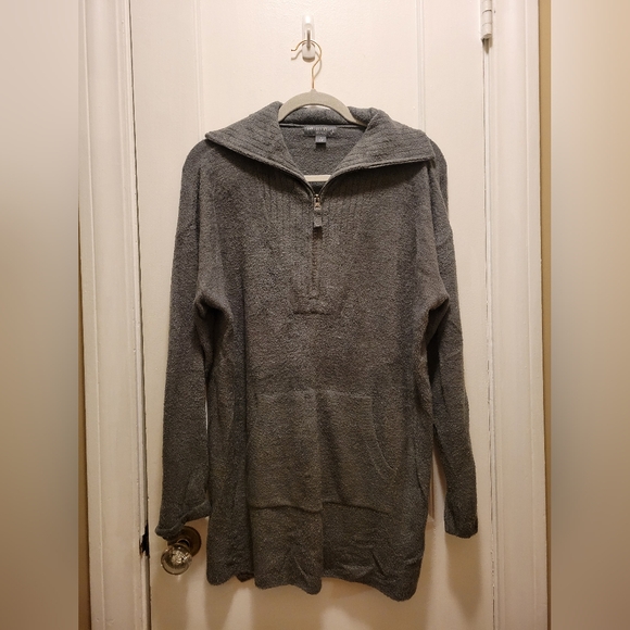 BAREFOOT DREAMS Womens Cozychic Lite Half Zip Pullover Sweater Size M - Picture 1 of 3